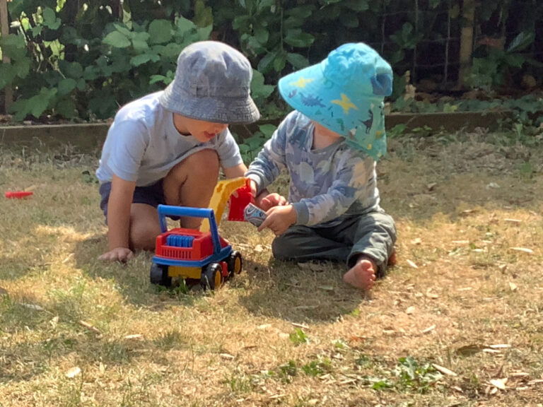 Outdoor construction play