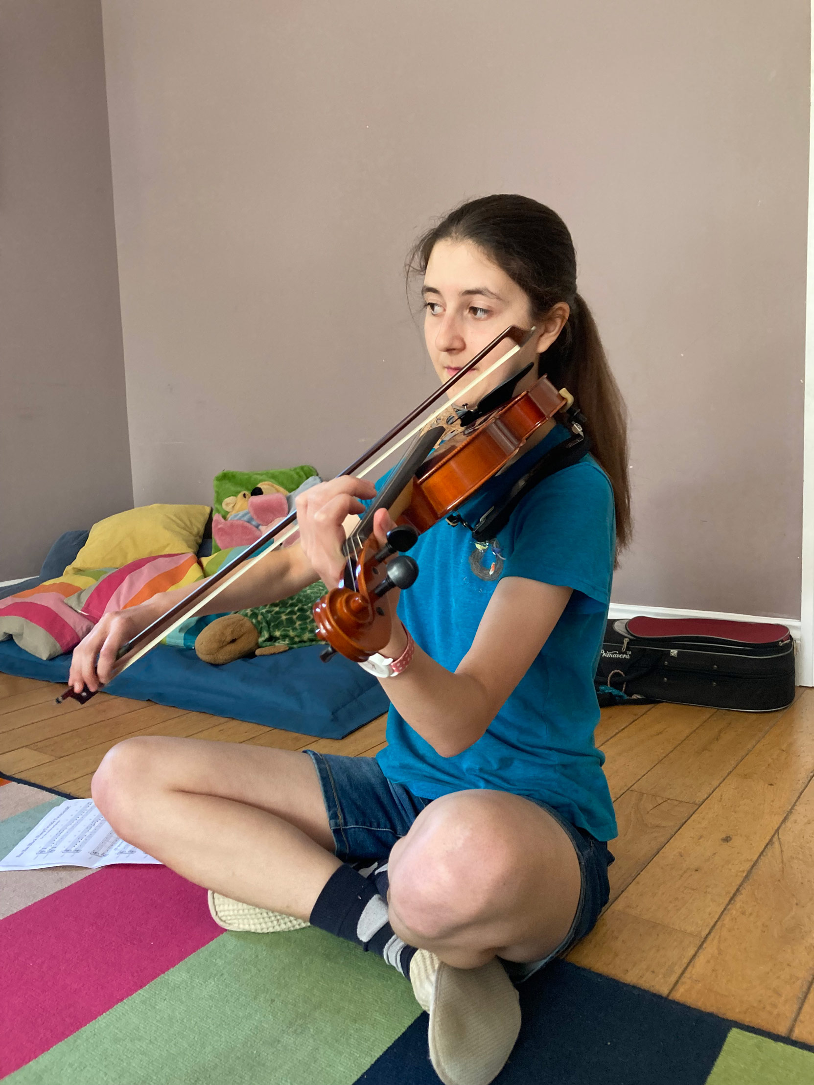 Violin music lesson