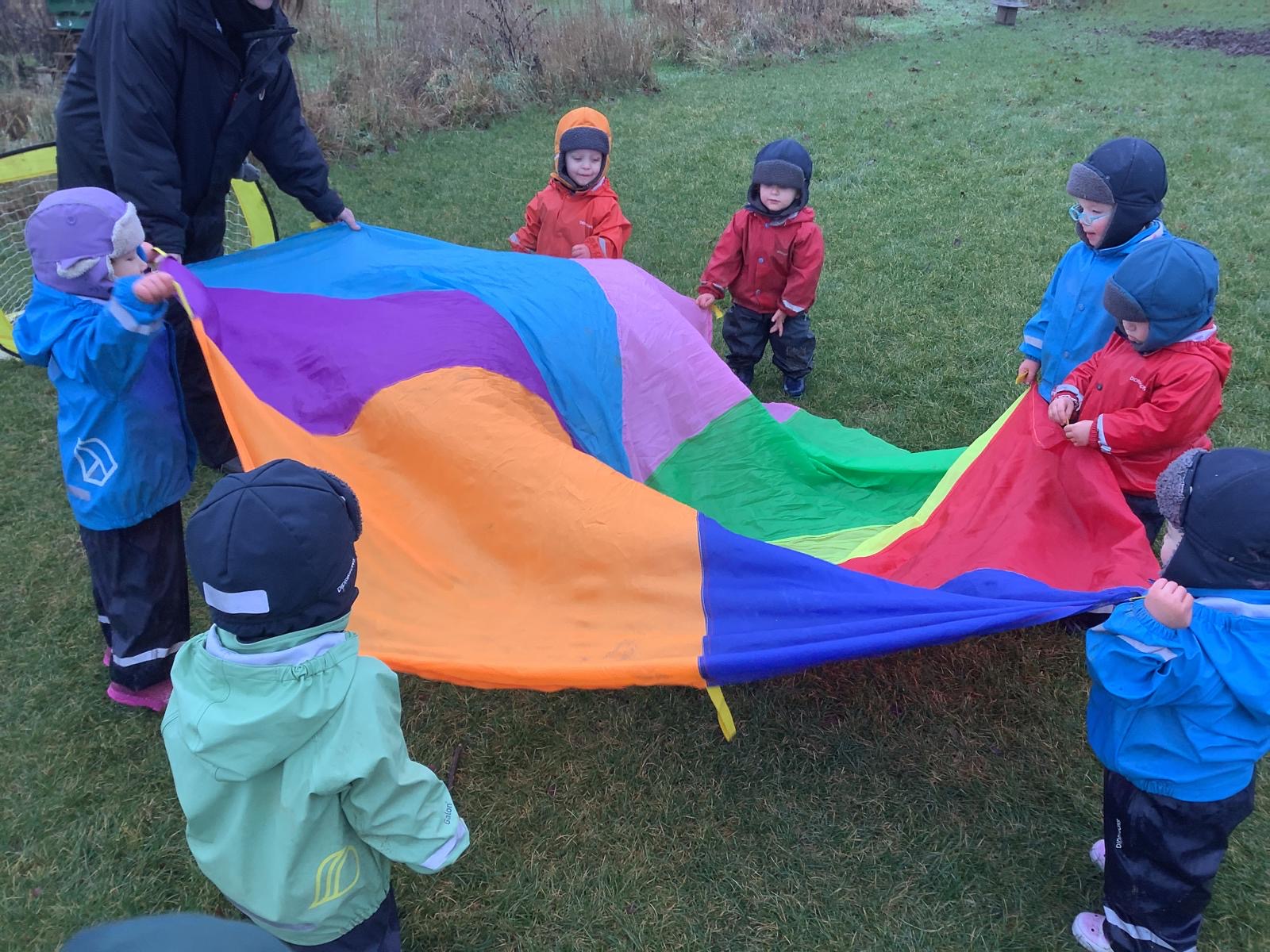 Parachute play activity